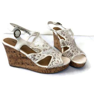 American Eagle White Wedge Shoes